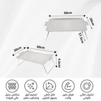 طاولة تنشيف اواني حديد مجلفن 50×30×17.5 سم، يحافظ...