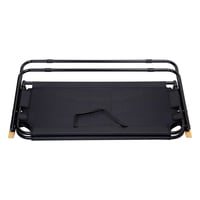 كرسي رحلات المونيوم مزدوج اسود يتحمل 160 كجم سهل ا...