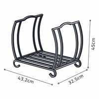 حامل حطب متنقل 43.2*32*45 سم، يتحمّل وزن عالي، يسه...