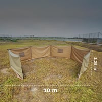 رواق رحلات البر ثقيل مع جراب 10×1.25 م، حماية من ا...