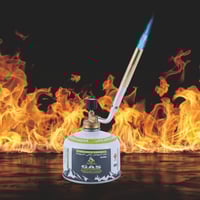 مشعل فحم وحطب بالغاز 3.2*3.2*15.5 سم- شعلة قوية وق...