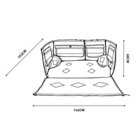 فرشة خلفية جيب لاند كروز1998-2007 ، تحافظ على ترتي...