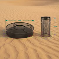 موقد فحم متنقل 45×63 سم، دفاية للبر، ضمان سنتان