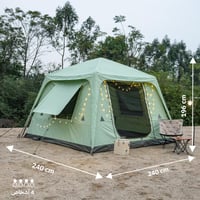 خيمة رحلات تلقائية 2.4×2.4×1.96م، تتحمل ظروف البر،...