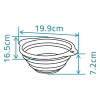 اناء قابل للطي سيلكون 16.5 سم - يوفر مساحة كبيرة،...
