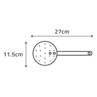 ملعقة طبخ الومنيوم 11*27 سم- تتحمل حرارة واستخدام...