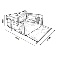 فرشة خلفية جيب لاند كروز 2022+- يحافظ على نظافة ال...