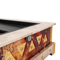 موقد حطب البركان للتدفئة 60×110 سم، سهل النقل بفضل...