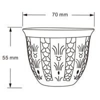 طقم فناجيل قهوة خزف 100 مل - تصميم تراثي أنيق، متي...