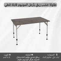 طاولة خشبية قابلة للطي 120× 70× 72 سم، تتحمل 70 كج...