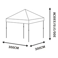 مظلة حدائق ومخيمات 3*3*3.15 م- تغطي مساحة واسعة، ت...
