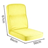 كرسي ارضي 6 حركة أصفر يتحمل 100 كجم راحة عالية للج...