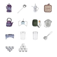 طقم شاي وقهوة المزاج 14 قطعة، لحمل اداوتك في مختلف...