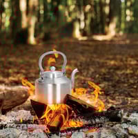 إبريق شاي ألمنيوم 0.8 لتر، خفيف الوزن، سريع الغليا...