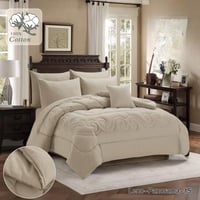 مفرش فندقي نفر ونص قطن النمارق 5قطع فاخر