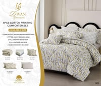 مفرش نفرين ديفان 100%قطن 8قطع