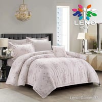 مفرش لينو روز نفر ونص قطن100%