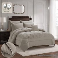 مفرش فندقي نفر ونص قطن النمارق 5قطع فاخر