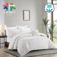 مفرش لينو قطن فاخر مزدوج 7قطع