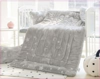 مفرش مواليد شتوي مخمل 4 قطع