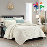 مفرش لينو روز نفر ونص قطن100% فاخر