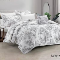 مفرش لينو قطن فاخر نفر ونص 4قطع