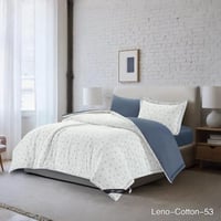 مفرش نفر ونص قطن لمار 4قطع