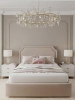 سرير مودرن ملكي بقماش فاخر