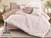 مفرش قطن100% نفر ونص 4 قطعNASMAH