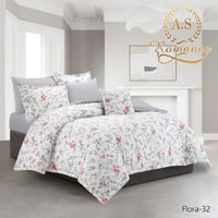 مفرش FLORA مشجر قطن مزدوج 7قطع