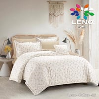 مفرش لينو روز نفر ونص قطن100% فاخر