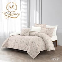 مفرش قطن مفرد ونص فلورينا 4قطع