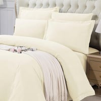 تلبيس لحاف فندقي سادة مزدوج