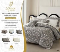 مفرش نفرين ديفان 100%قطن 8قطع