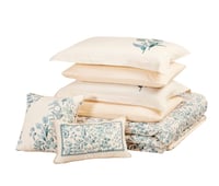 مفرش لما مزدوج 100%قطن 8 قطعه