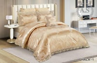 مفرش نفرين ساتان بدانتيل 8قطع