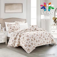 مفرش لينو روز مشجر نفرين قطن100% فاخر