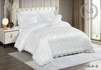 مفرش نفرين ساتان بدانتيل 8قطع