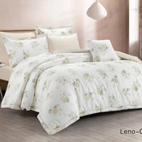 مفرش لينو قطن فاخر نفر ونص4قطع