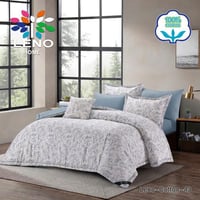 مفرش لينو قطن فاخر مزدوج 7قطع