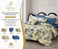 مفرش نفرين ديفان 100%قطن 8قطع