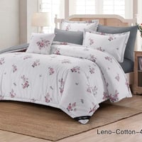 مفرش لينو قطن فاخر نفر ونص 4قطع