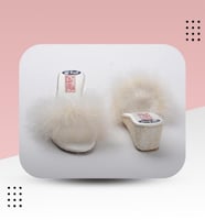 شبشب عرايسي كعب وسط بريش 4134