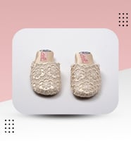 شبشب عرايسي كعب واطي دانتيل 4129