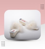 شبشب عرايسي كعب وسط بريش 4134