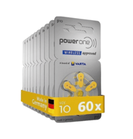 بطاريات للأجهزة المساعدة على السمع Power one عددة...