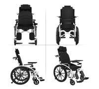 كرسي متحرك و حمام مع طاوله و رافع قدم