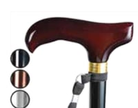 عكاز للمشي المنيوم بمقبض خشبي موديل GT20052-1