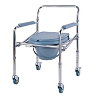 كرسي حمام متحرك ستانلس بكفرات 696