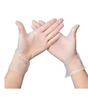 قفازات فينايل بدون بودره عبوة 100